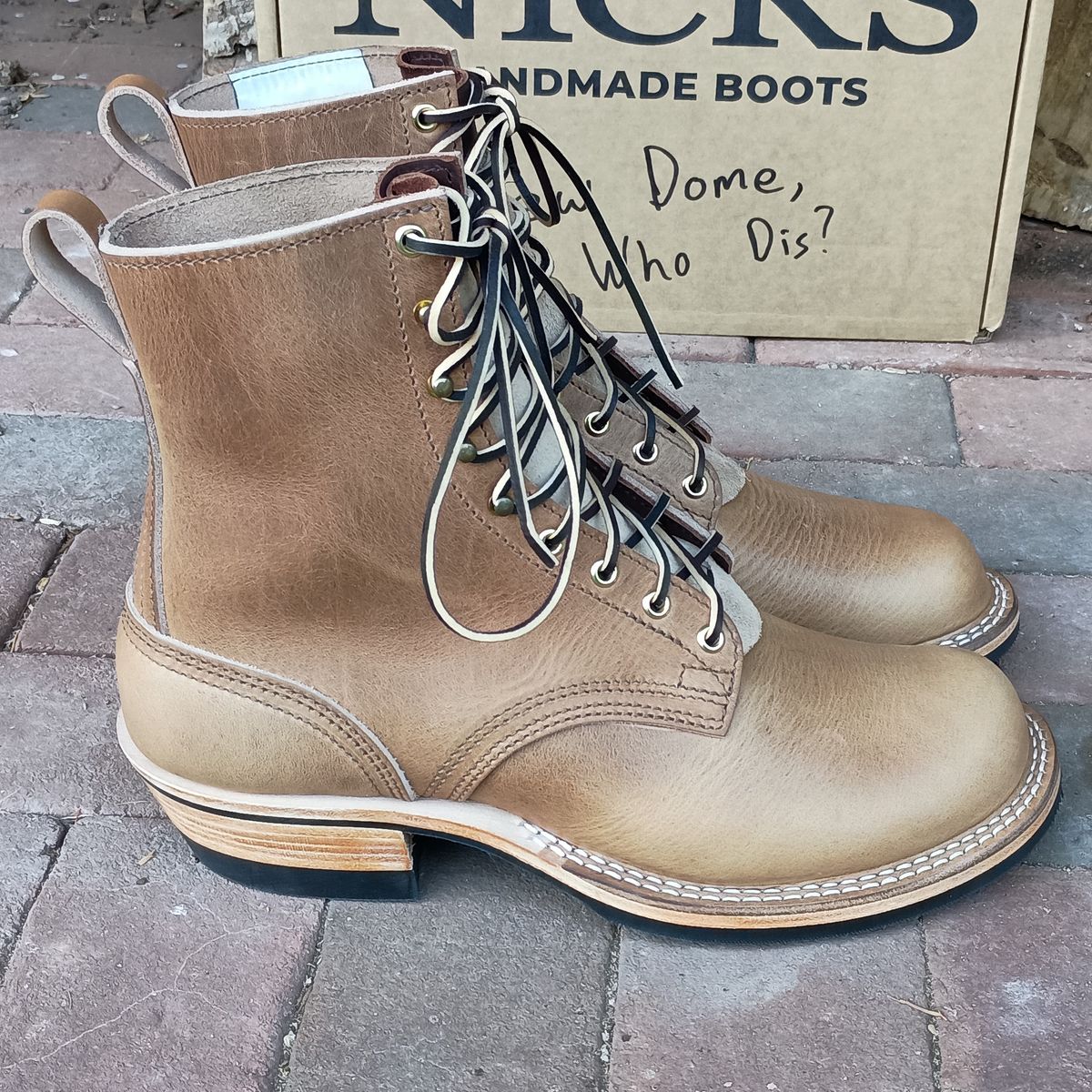 Photo by mnstrsvg21 on October 2, 2025 of the Nicks Lace Up Heritage in Horween Natural Cypress.