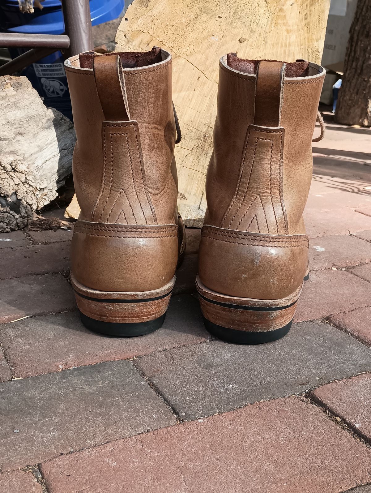 Photo by mnstrsvg21 on November 1, 2025 of the Nicks Lace Up Heritage in Horween Natural Cypress.