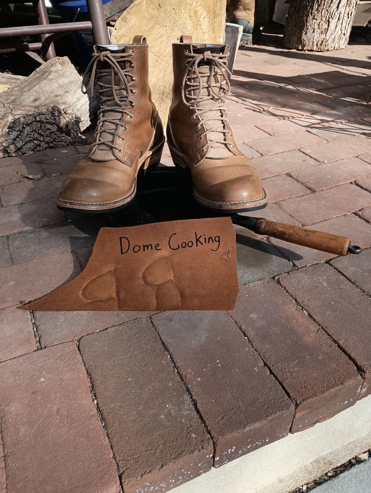 Photo by mnstrsvg21 on November 1, 2025 of the Nicks Lace Up Heritage in Horween Natural Cypress.