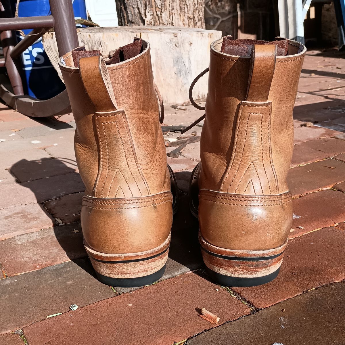 Photo by mnstrsvg21 on January 1, 2026 of the Nicks Lace Up Heritage in Horween Natural Cypress.