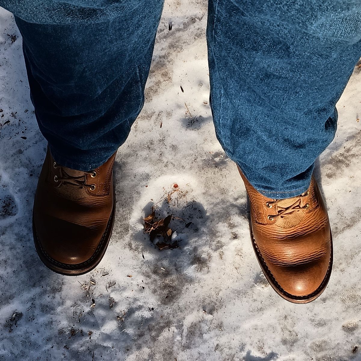 Photo by mnstrsvg21 on February 2, 2026 of the Nicks Lace Up Heritage in Horween Natural Cypress.