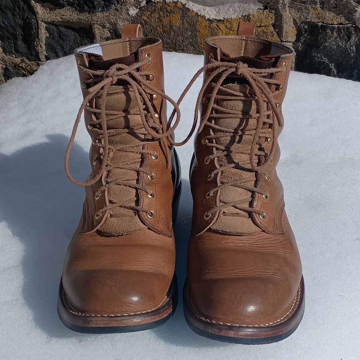 Photo by mnstrsvg21 on February 5, 2026 of the Nicks Lace Up Heritage in Horween Natural Cypress.