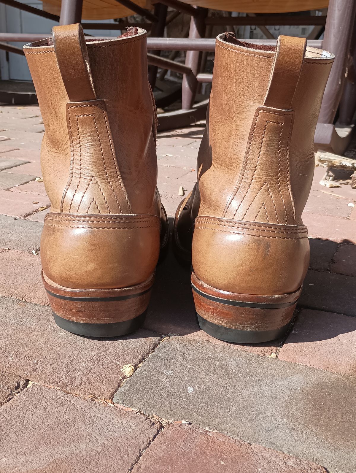 Photo by mnstrsvg21 on March 1, 2026 of the Nicks Lace Up Heritage in Horween Natural Cypress.