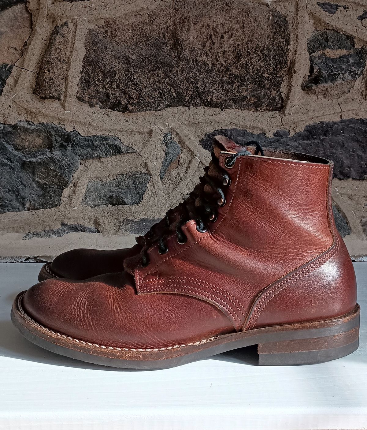 Photo by mnstrsvg21 on January 3, 2025 of the Nicks Lace Up Heritage in Italian Brown Cypress.