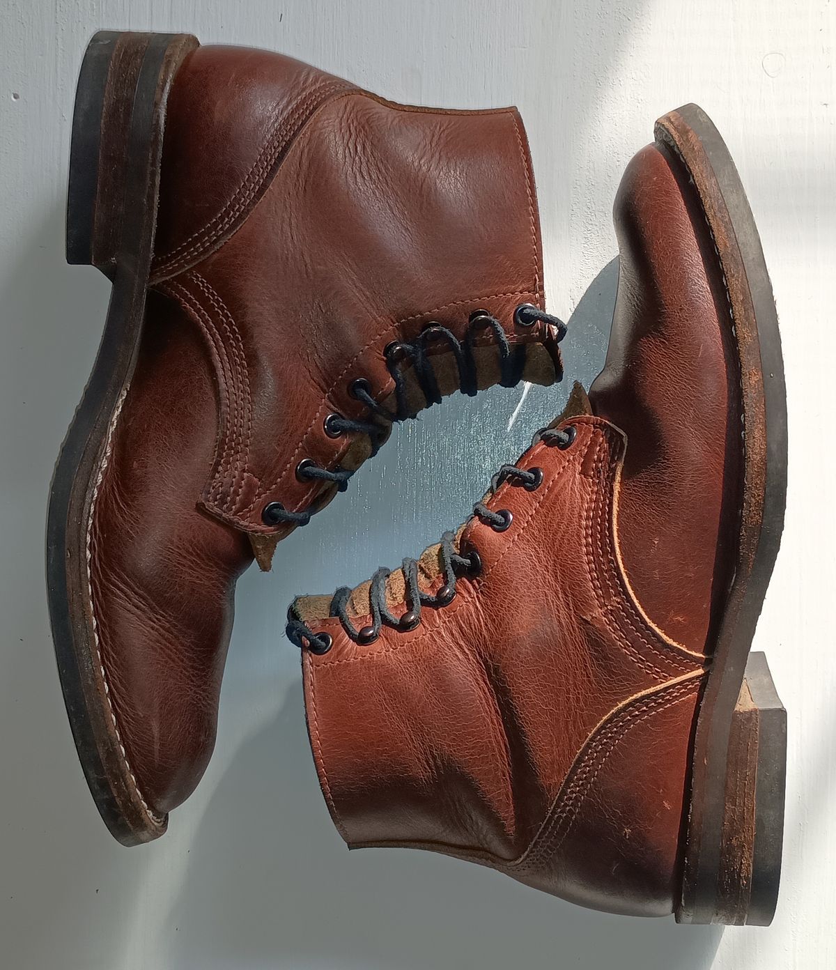 Photo by mnstrsvg21 on January 3, 2025 of the Nicks Lace Up Heritage in Italian Brown Cypress.