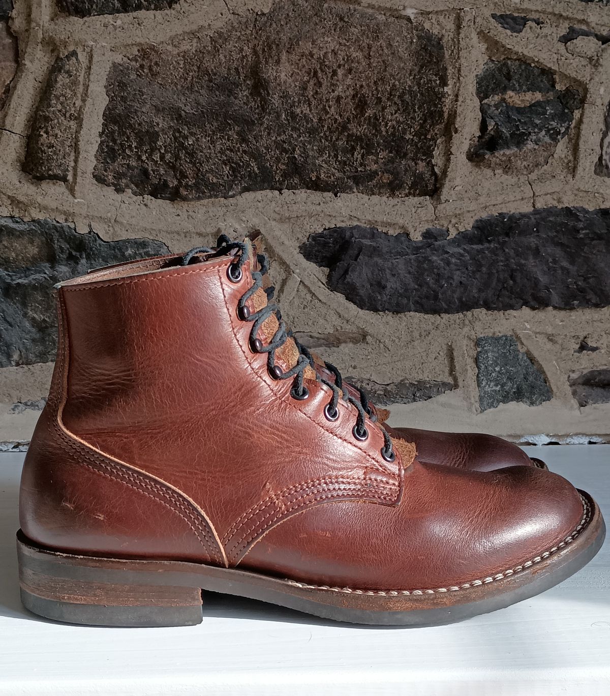 Photo by mnstrsvg21 on January 3, 2025 of the Nicks Lace Up Heritage in Italian Brown Cypress.