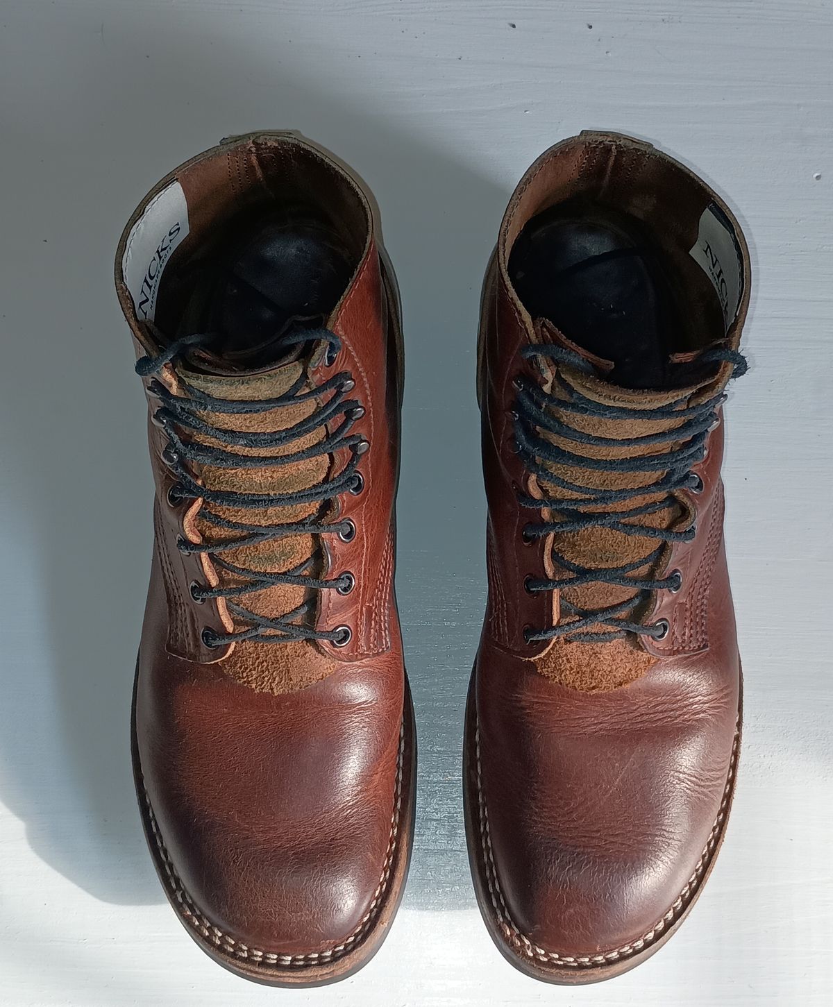 Photo by mnstrsvg21 on January 3, 2025 of the Nicks Lace Up Heritage in Italian Brown Cypress.