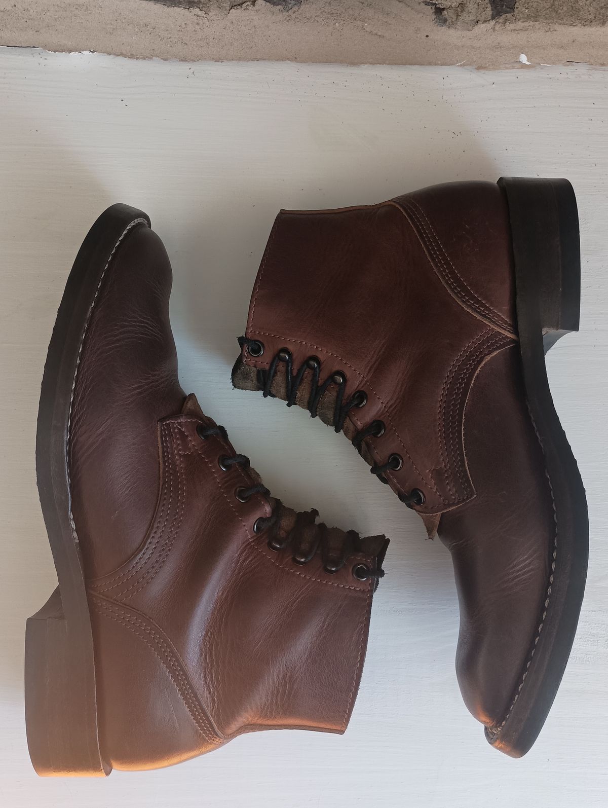 Photo by mnstrsvg21 on February 1, 2025 of the Nicks Lace Up Heritage in Italian Brown Cypress.