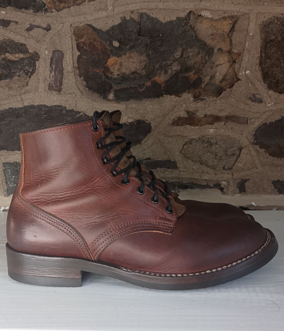 Photo by mnstrsvg21 on February 1, 2025 of the Nicks Lace Up Heritage in Italian Brown Cypress.