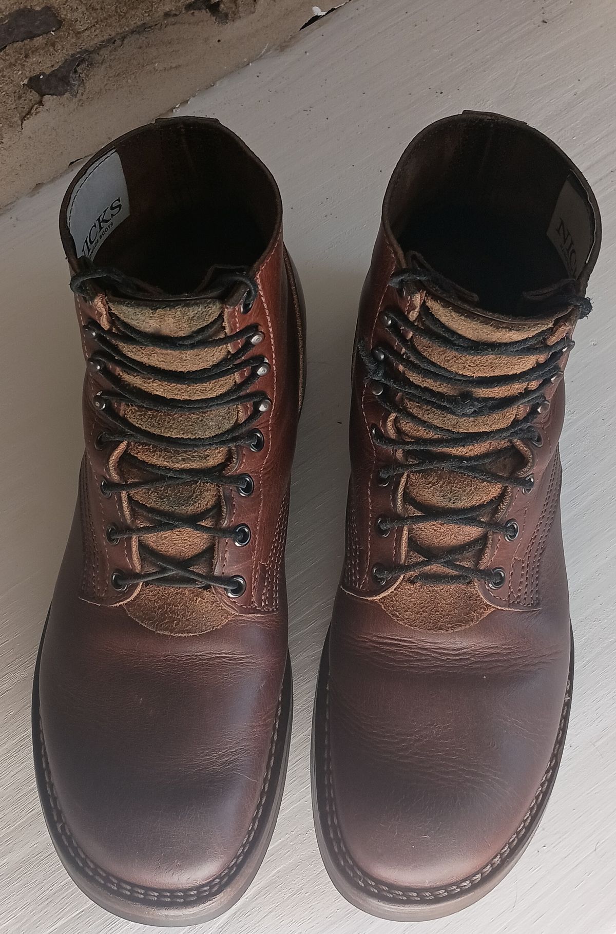 Photo by mnstrsvg21 on February 1, 2025 of the Nicks Lace Up Heritage in Italian Brown Cypress.