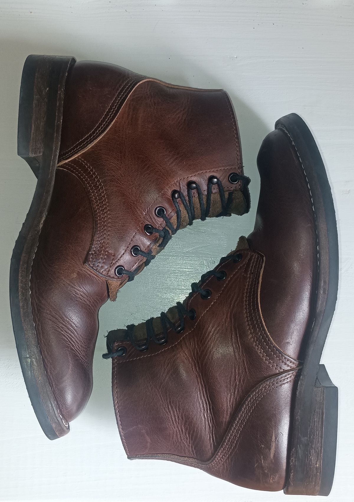 Photo by mnstrsvg21 on March 1, 2025 of the Nicks Lace Up Heritage in Italian Brown Cypress.