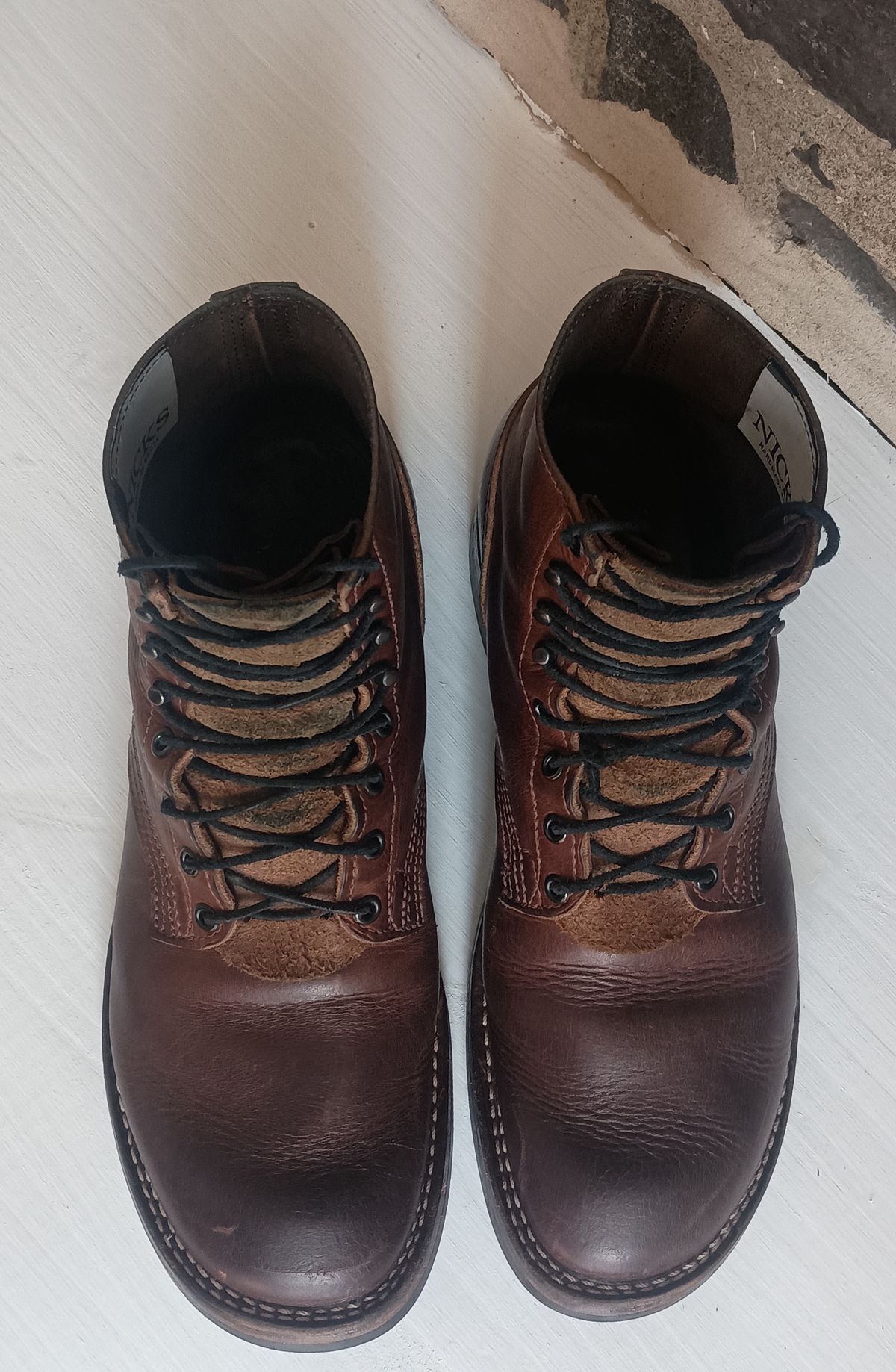 Photo by mnstrsvg21 on March 1, 2025 of the Nicks Lace Up Heritage in Italian Brown Cypress.