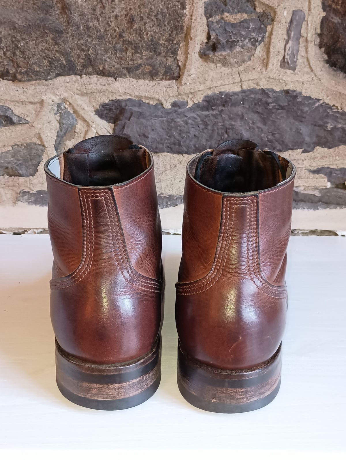 Photo by mnstrsvg21 on April 1, 2025 of the Nicks Lace Up Heritage in Italian Brown Cypress.