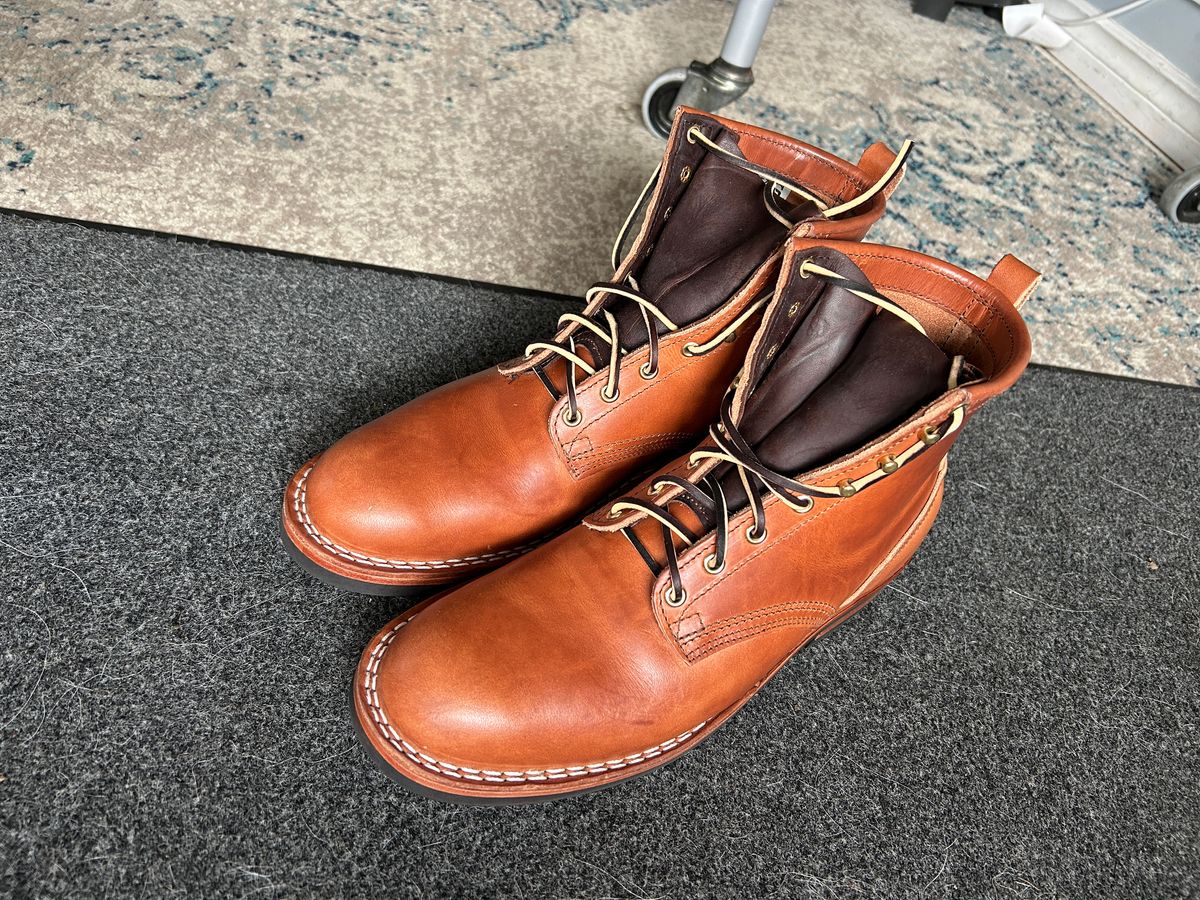 Photo by ralleyquattro on October 24, 2023 of the Nicks x Parkhurst V1 in Wickett & Craig Natural Double Stuffed.