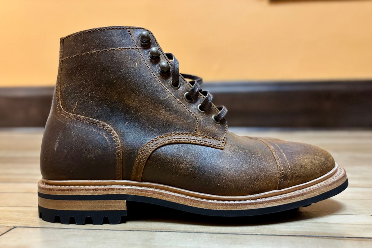 Photo by 2nd_nature on January 1, 2026 of the Parkhurst The Richmond in C.F. Stead Wheatbuck Waxy Commander Suede.