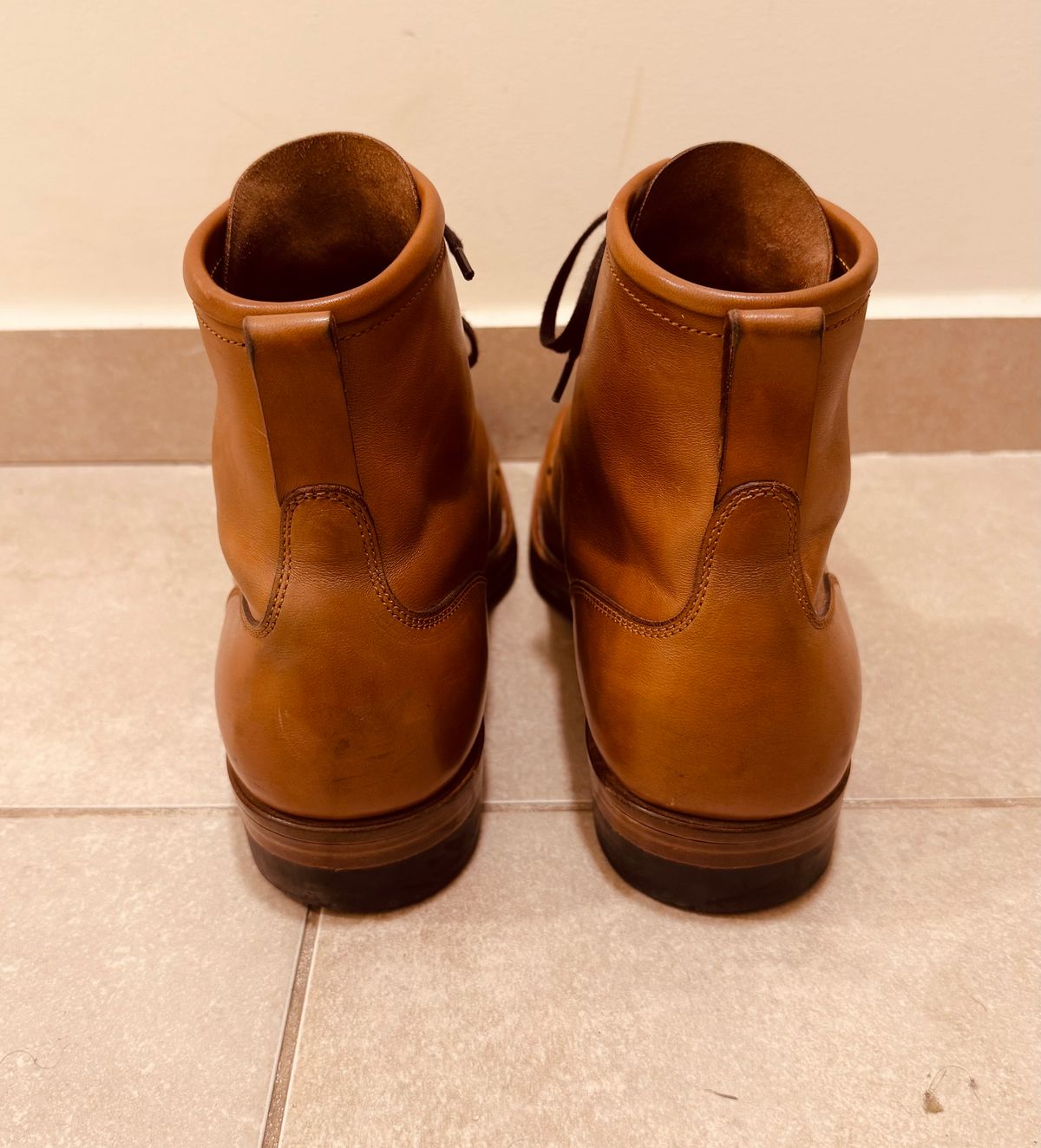 Photo by the_boot_dev on January 6, 2025 of the Iron Boots The Chosen One in Maryam Natural TPR Horsebutt.