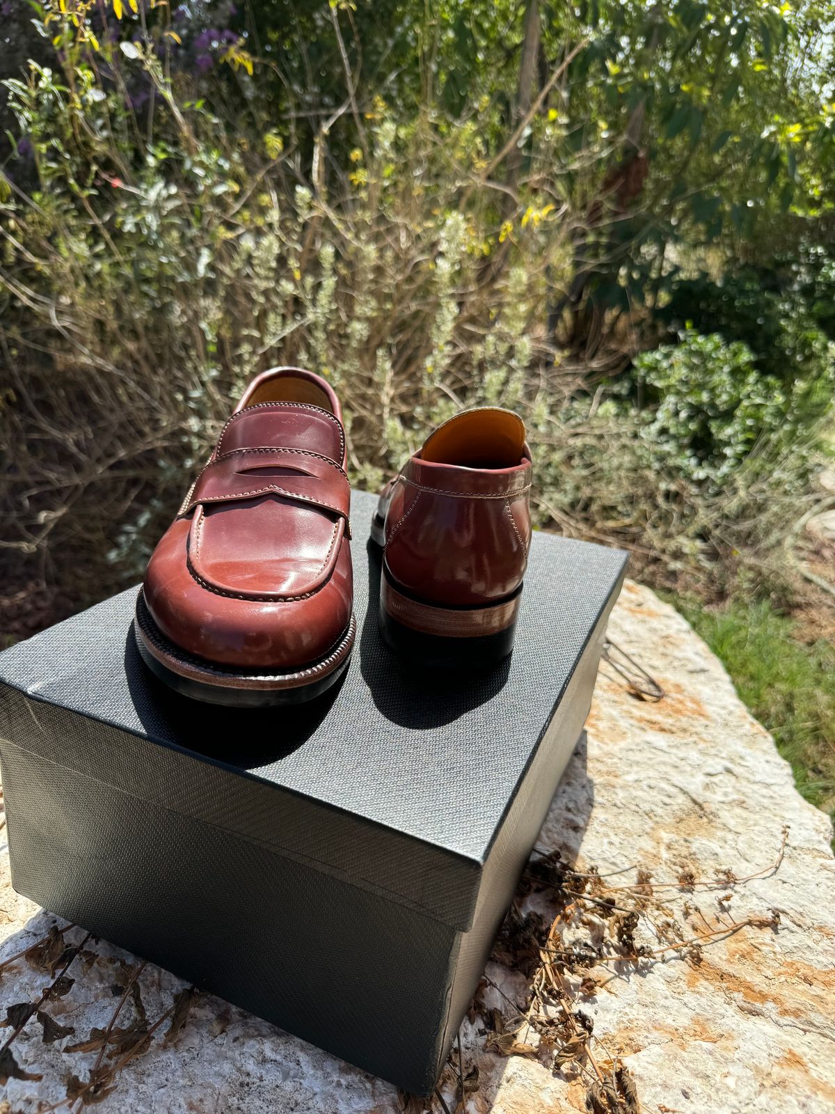 Photo by the_boot_dev on September 15, 2024 of the Kiattoko Penny Loafers in Shinki Cognac Shell Cordovan.