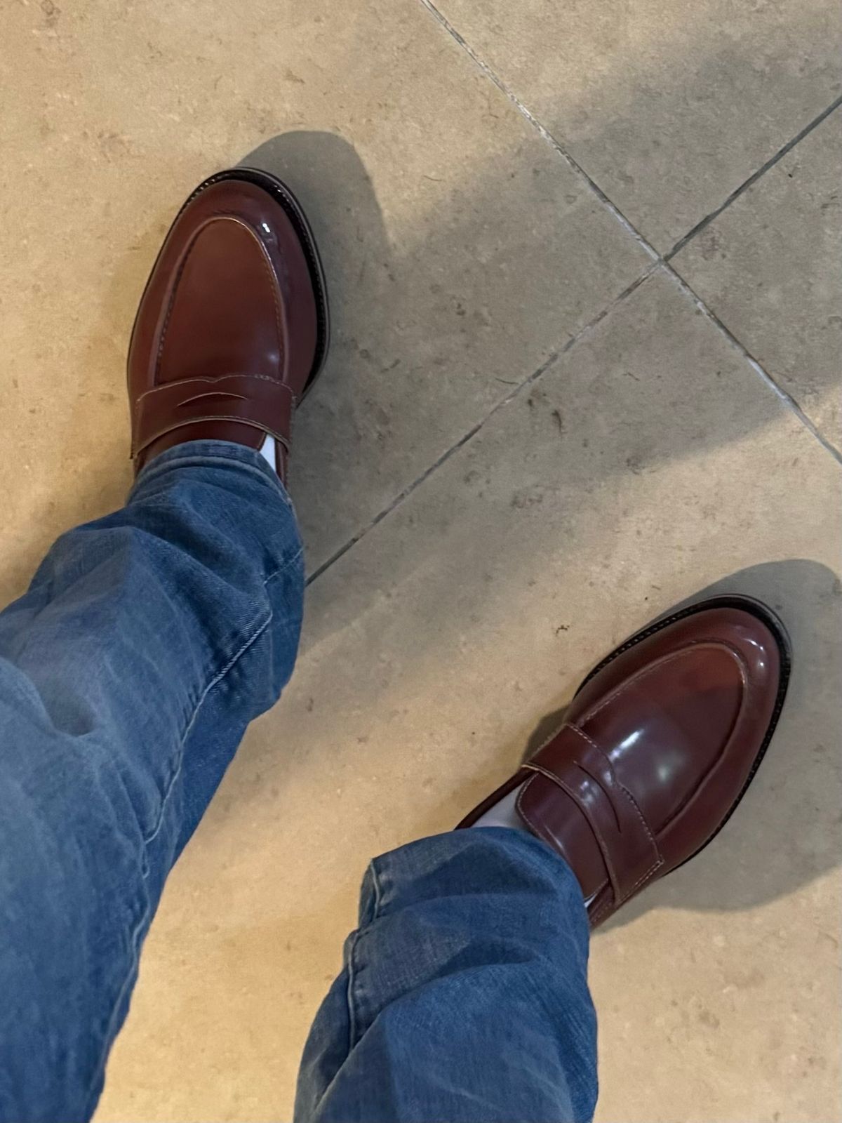 Photo by the_boot_dev on September 18, 2024 of the Kiattoko Penny Loafers in Shinki Cognac Shell Cordovan.