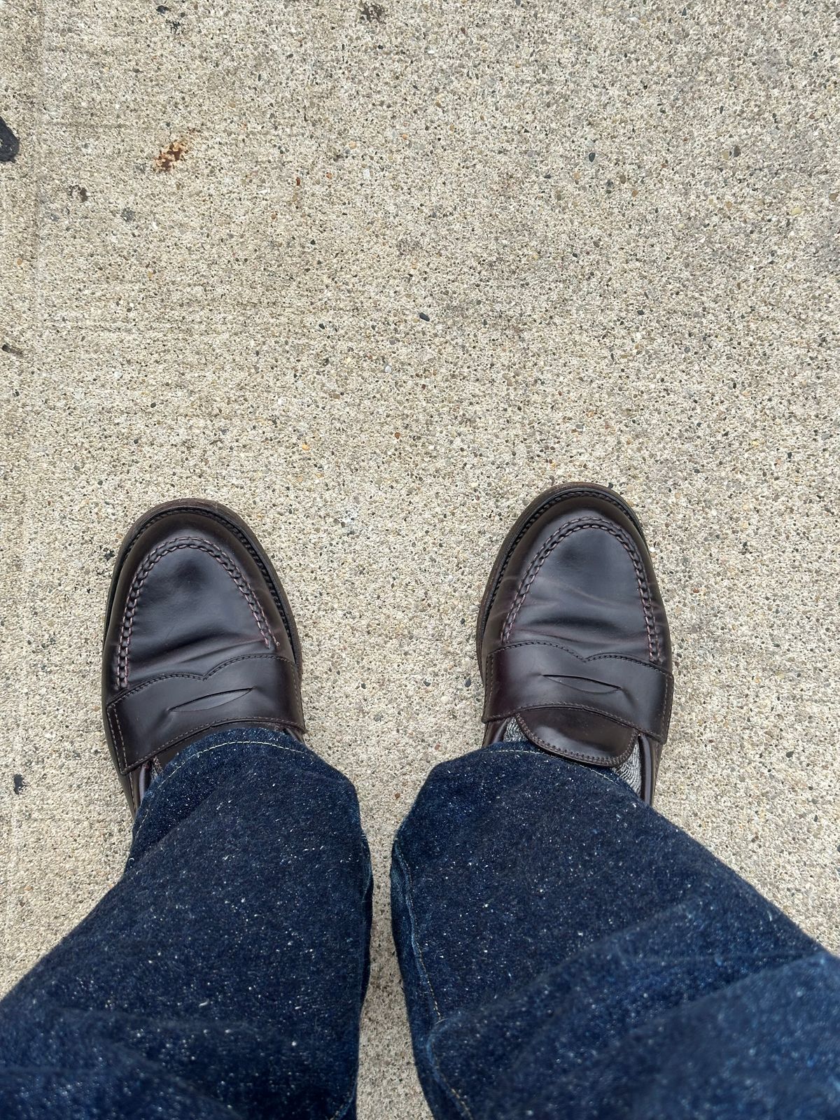 Photo by clausality on April 12, 2026 of the Alden Leisure Handsewn Moccasin in Horween Color 8 Shell Cordovan.