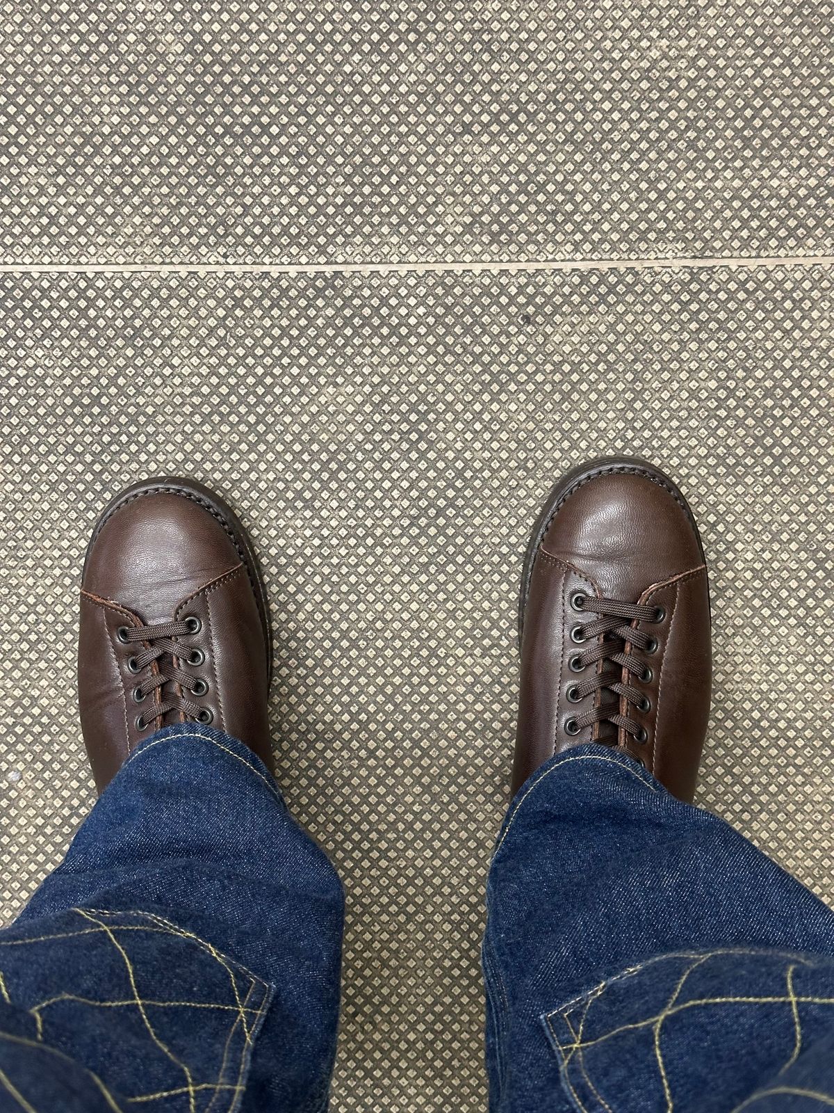 Photo by clausality on December 22, 2025 of the Addict Boots AB-04LW Short Monkey in Brown Horsehide.