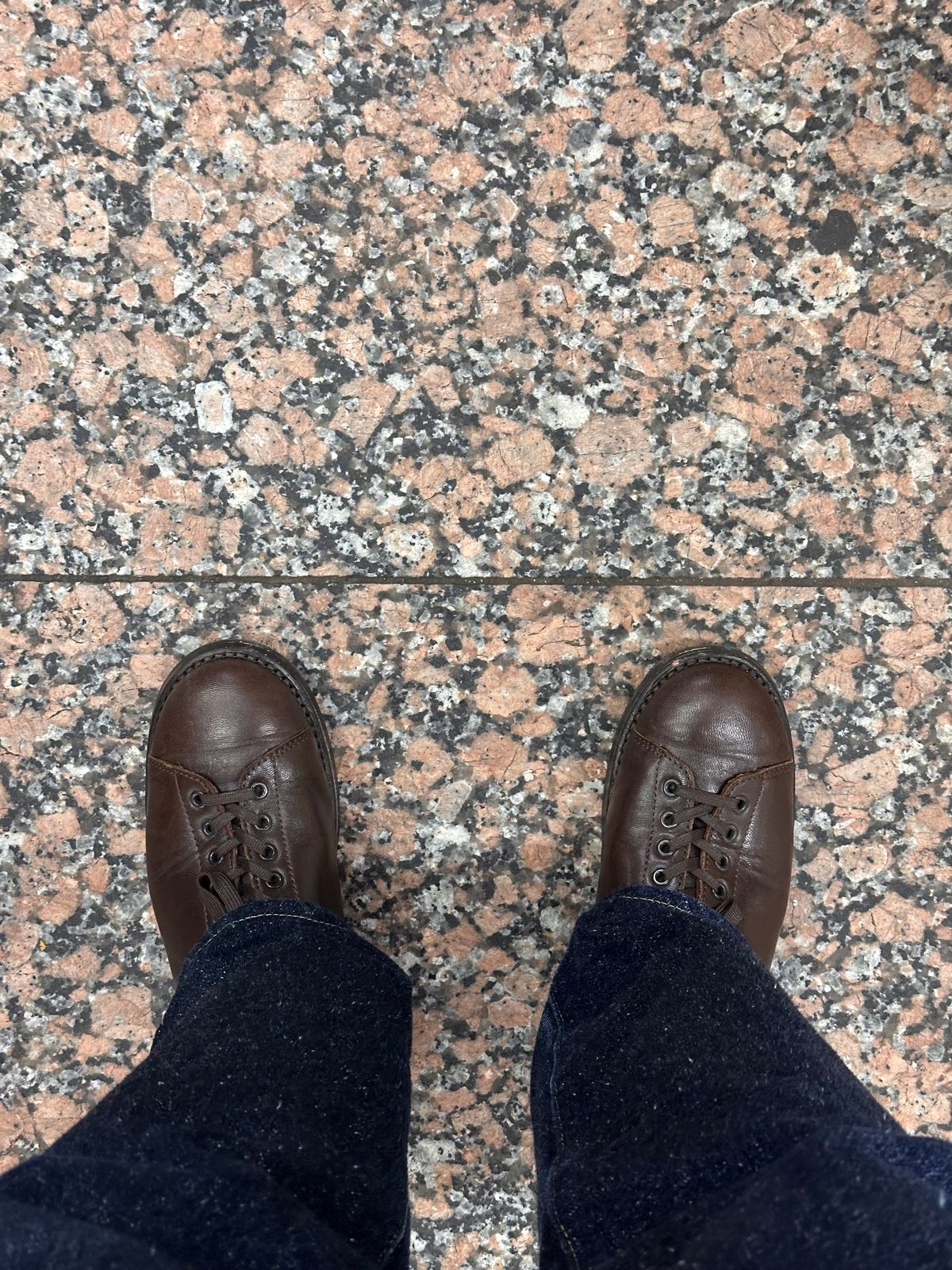 Photo by clausality on April 18, 2026 of the Addict Boots AB-04LW Short Monkey in Brown Horsehide.