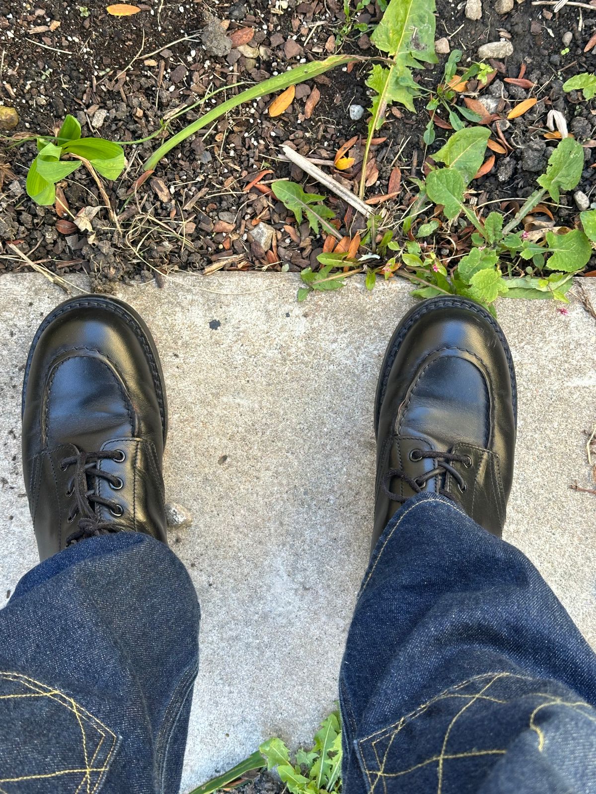 Photo by clausality on October 24, 2025 of the Rolling Dub Trio Coupen Low Moc in Black Horse Front #1020.