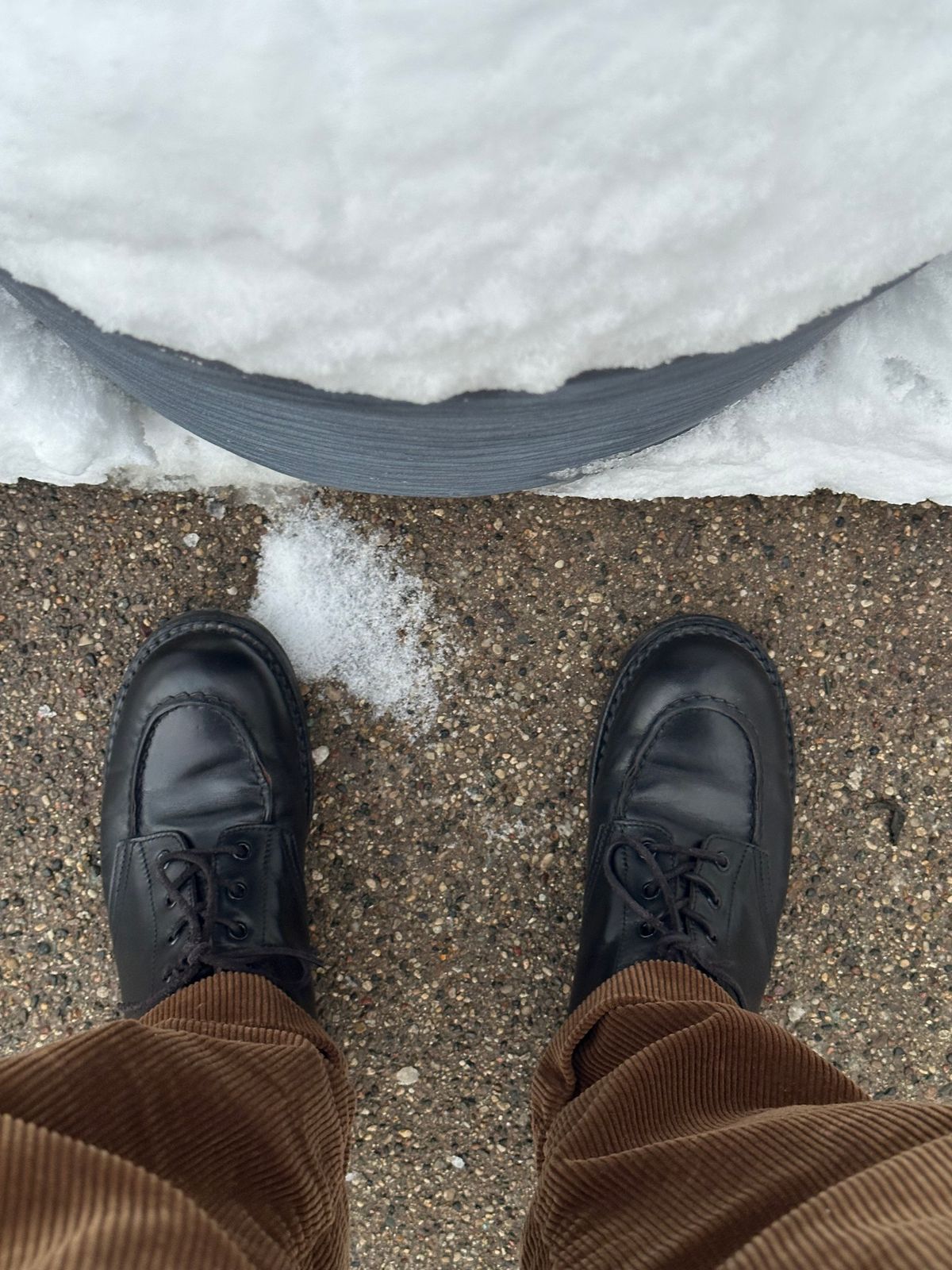 Photo by clausality on December 7, 2025 of the Rolling Dub Trio Coupen Low Moc in Black Horse Front #1020.