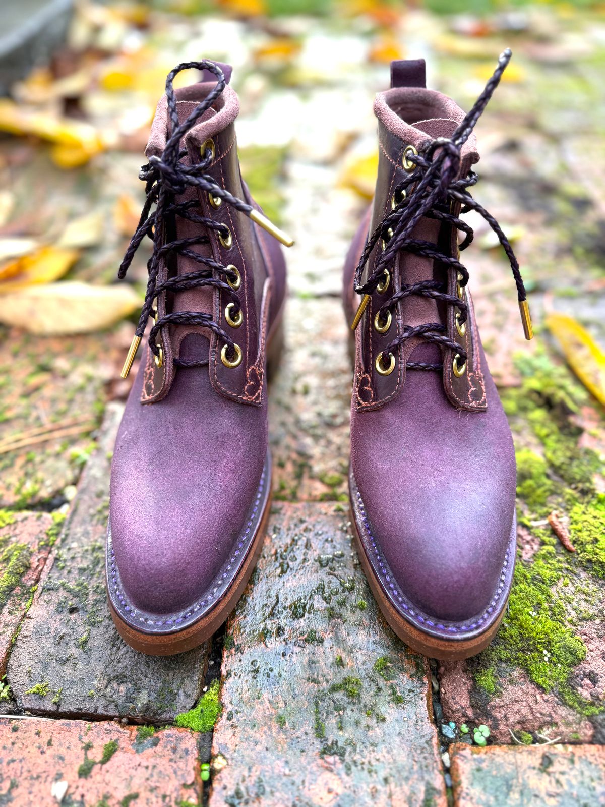 Photo by Dear_suzie on November 5, 2025 of the Dear Suzie Suzie’s Work Boot in Conceria Walpier Violet Buttero.