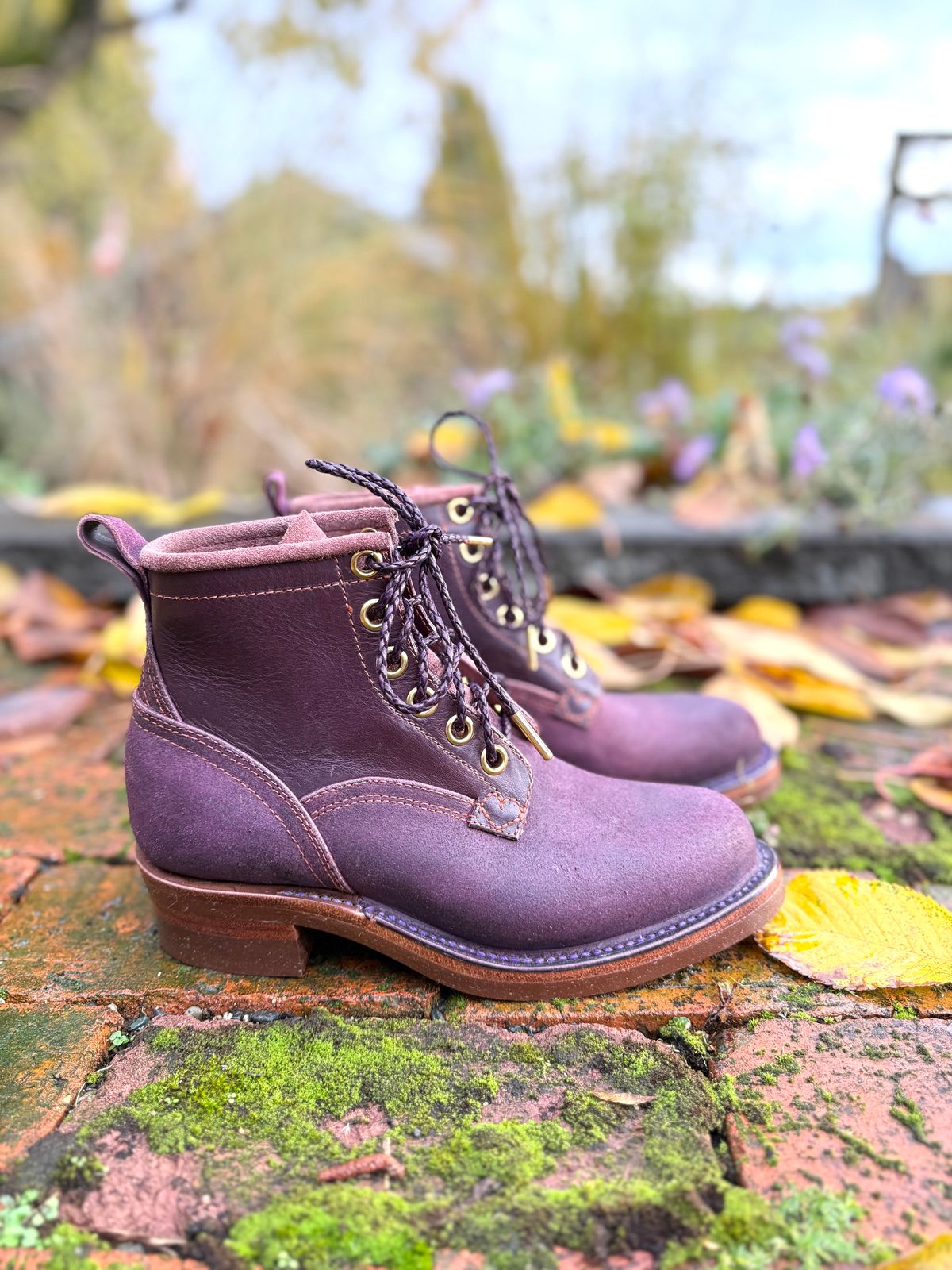 Photo by Dear_suzie on November 5, 2025 of the Dear Suzie Suzie’s Work Boot in Conceria Walpier Violet Buttero.