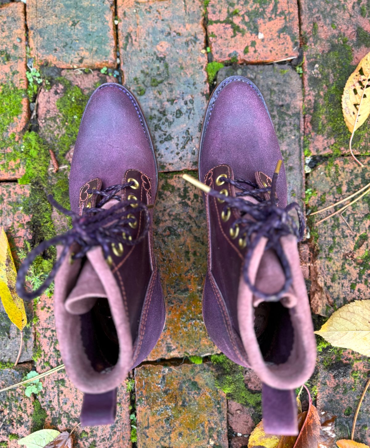 Photo by Dear_suzie on November 5, 2025 of the Dear Suzie Suzie’s Work Boot in Conceria Walpier Violet Buttero.