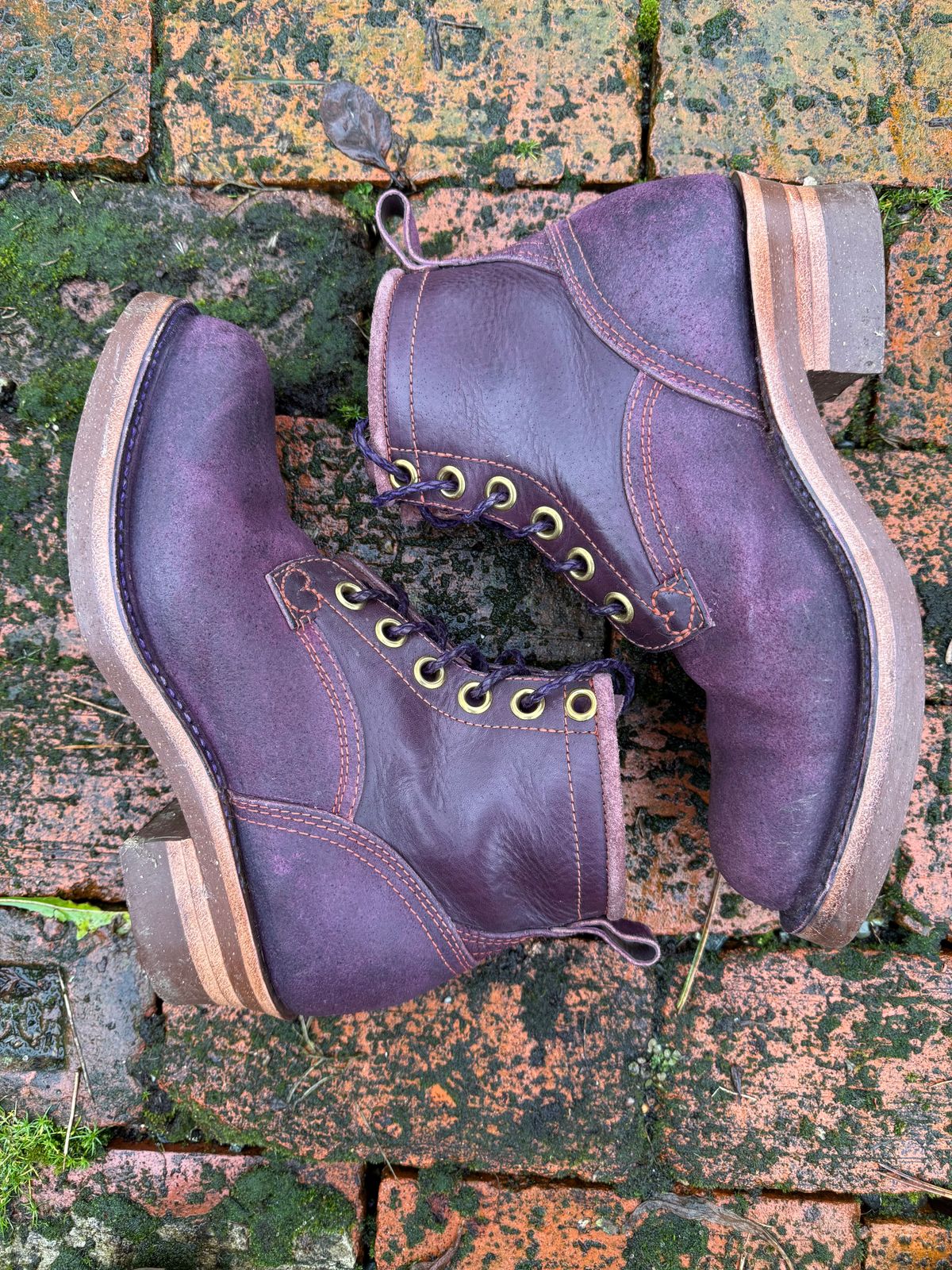 Photo by Dear_suzie on December 5, 2025 of the Dear Suzie Suzie’s Work Boot in Conceria Walpier Violet Buttero.