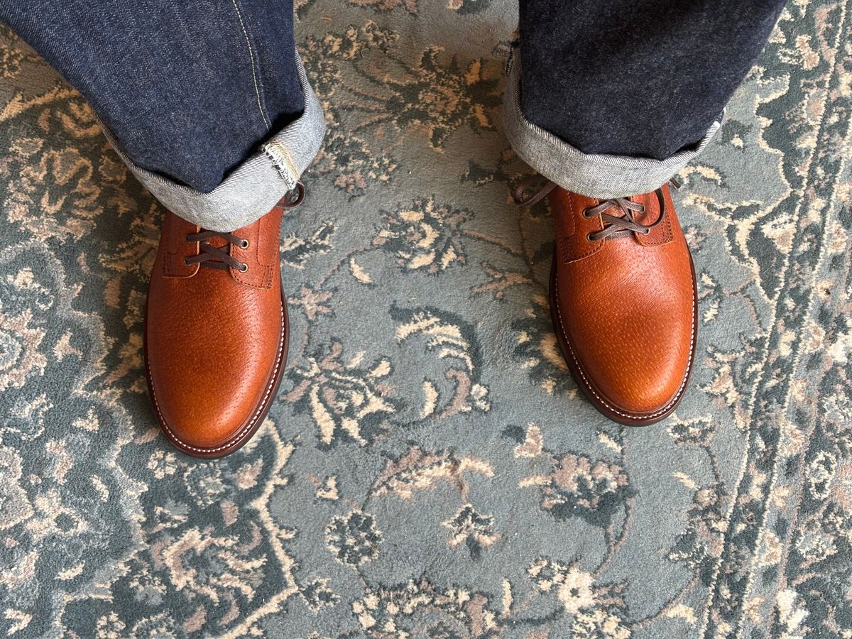 Photo by mulceber on March 12, 2025 of the Caswell Boot Company Custom Model in Gallun Cognac Jabari Wild Boar.