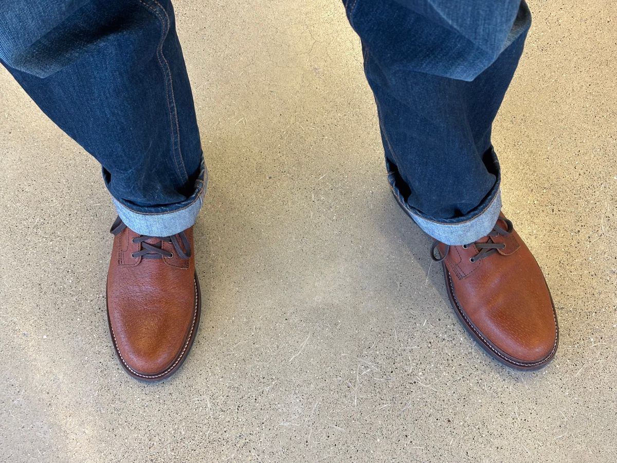 Photo by mulceber on March 15, 2025 of the Caswell Boot Company Custom Model in Gallun Cognac Jabari Wild Boar.