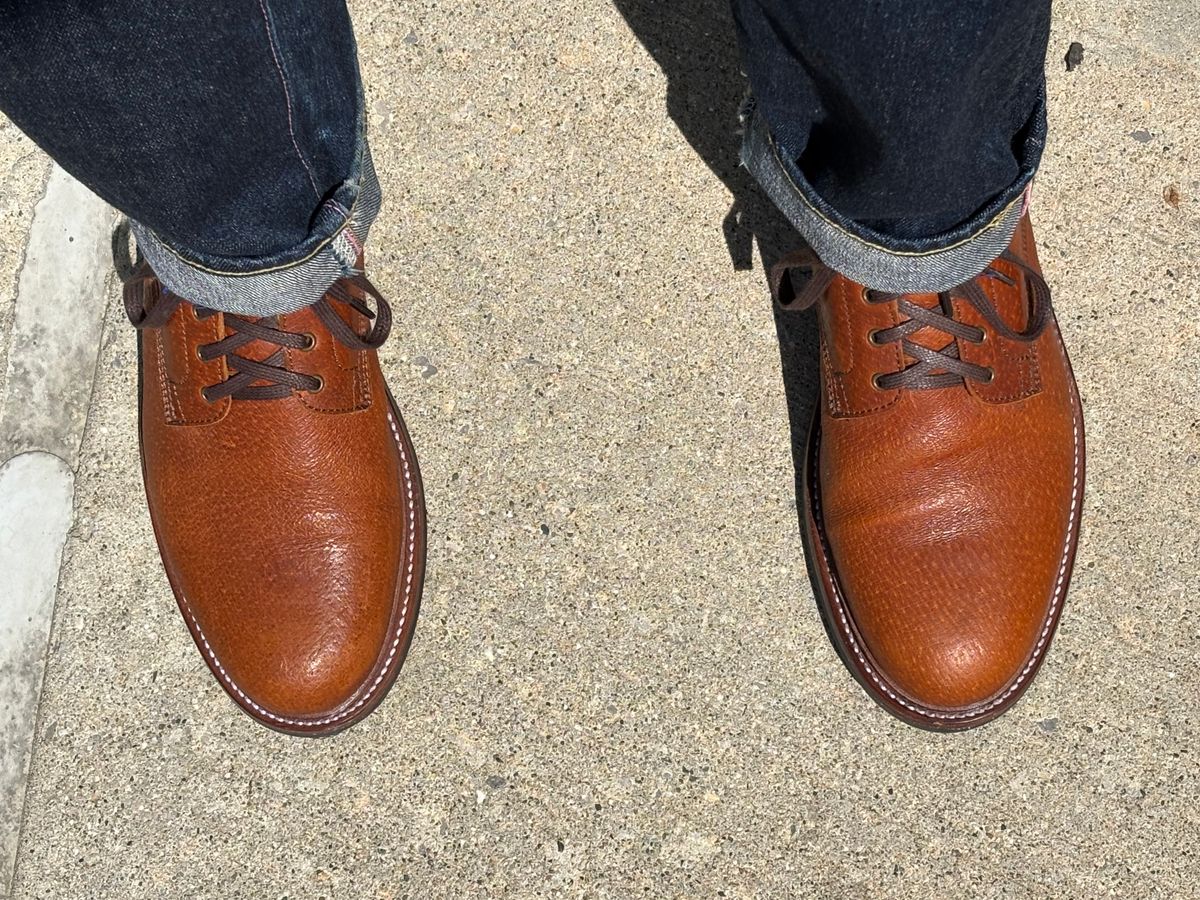 Photo by mulceber on May 16, 2025 of the Caswell Boot Company Custom Model in Gallun Cognac Jabari Wild Boar.