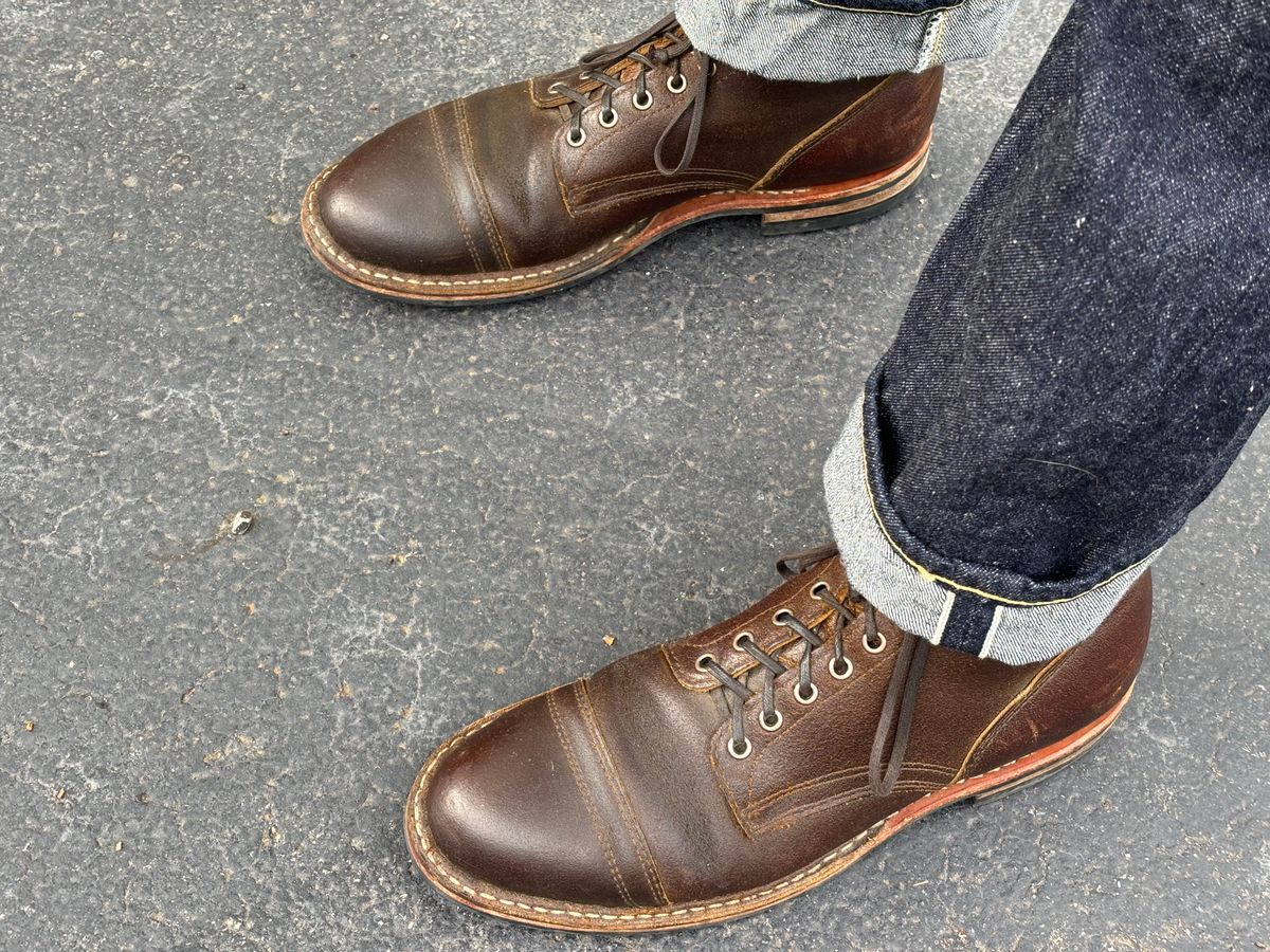 Photo by mulceber on May 13, 2025 of the White's MP-M1TC in Horween Cinnamon Waxed Flesh.