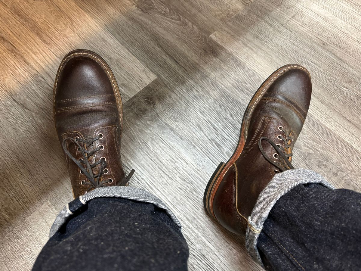 Photo by mulceber on August 4, 2025 of the White's MP-M1TC in Horween Cinnamon Waxed Flesh.