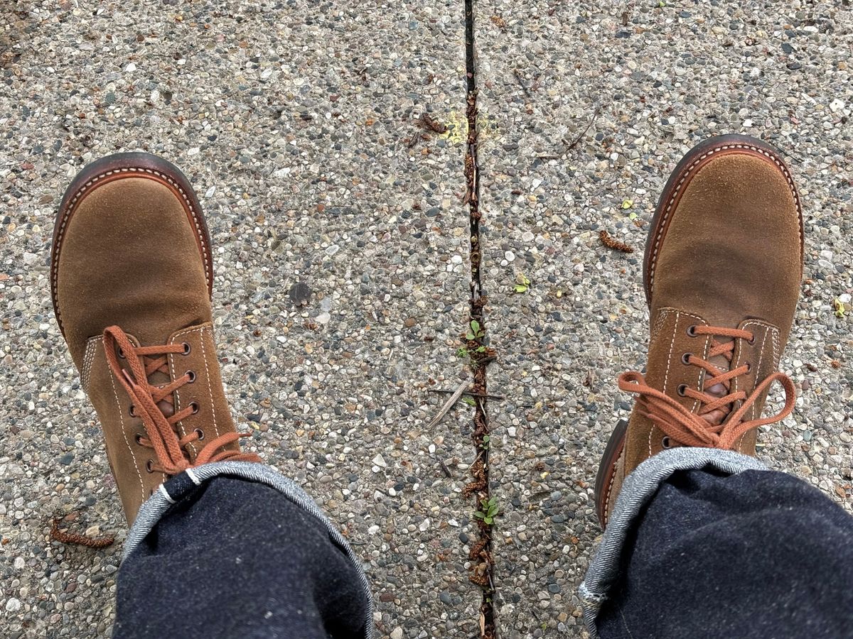 Photo by mulceber on May 22, 2025 of the John Lofgren M-43 Service Shoes in Horween Natural Chromexcel Roughout.