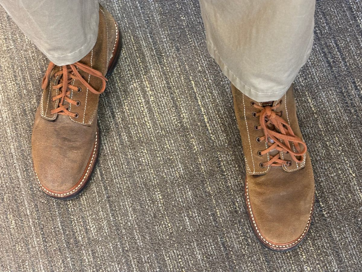 Photo by mulceber on May 12, 2026 of the John Lofgren M-43 Service Shoes in Horween Natural Chromexcel Roughout.