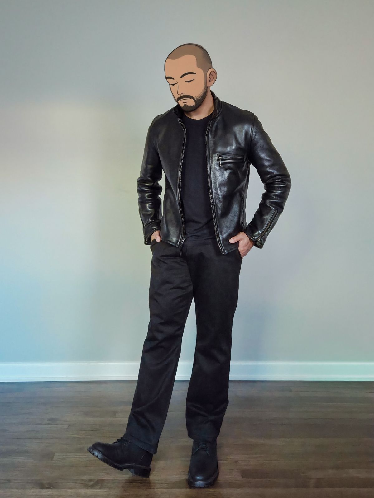 Photo by herculance on October 9, 2025 of the FiveStar Leather Custom Café Racer in FiveStar 1.4mm Steerhide Vegetable-Tanned & Wool Lining.