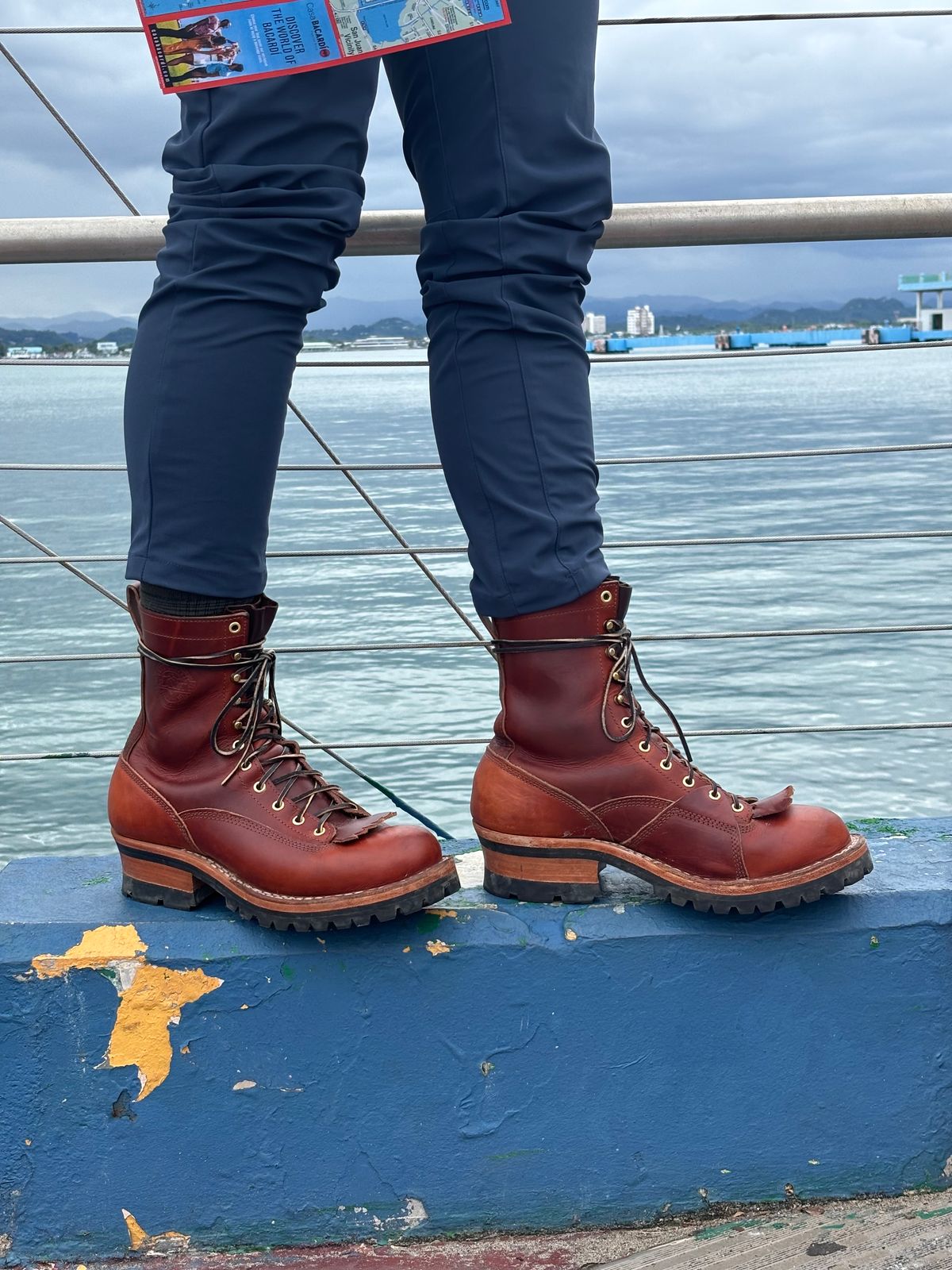 Photo by AlmightyRacko on January 9, 2025 of the Frank's Boots Lace-To-Toe in Wickett & Craig Tan Oiled Latigo.
