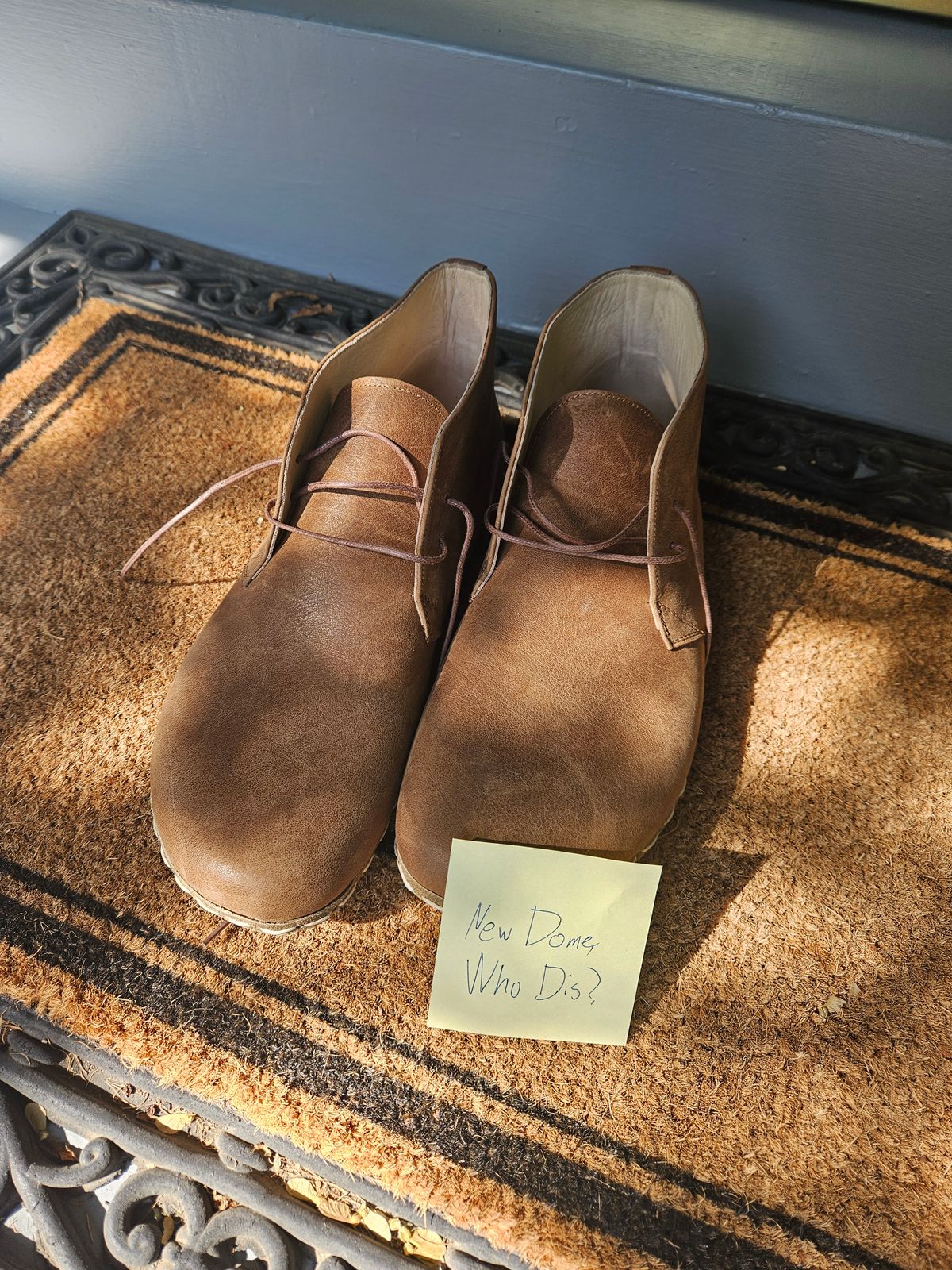 Photo by luekenator on October 1, 2025 of the Atlantis Handmade Shoes Oxford Barefoot Ankle Boots in Zaragoza Brown.