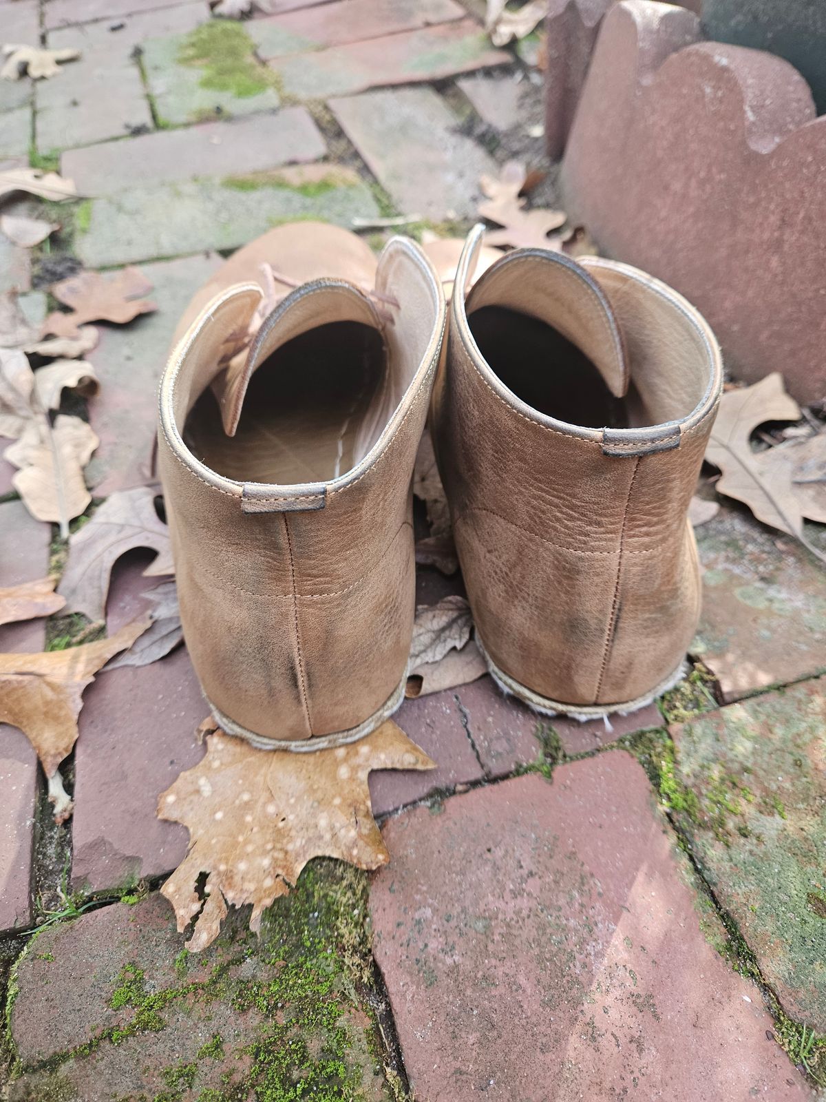 Photo by luekenator on November 4, 2025 of the Atlantis Handmade Shoes Oxford Barefoot Ankle Boots in Zaragoza Brown.