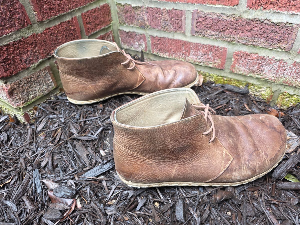 Photo by luekenator on March 4, 2026 of the Atlantis Handmade Shoes Oxford Barefoot Ankle Boots in Zaragoza Brown.