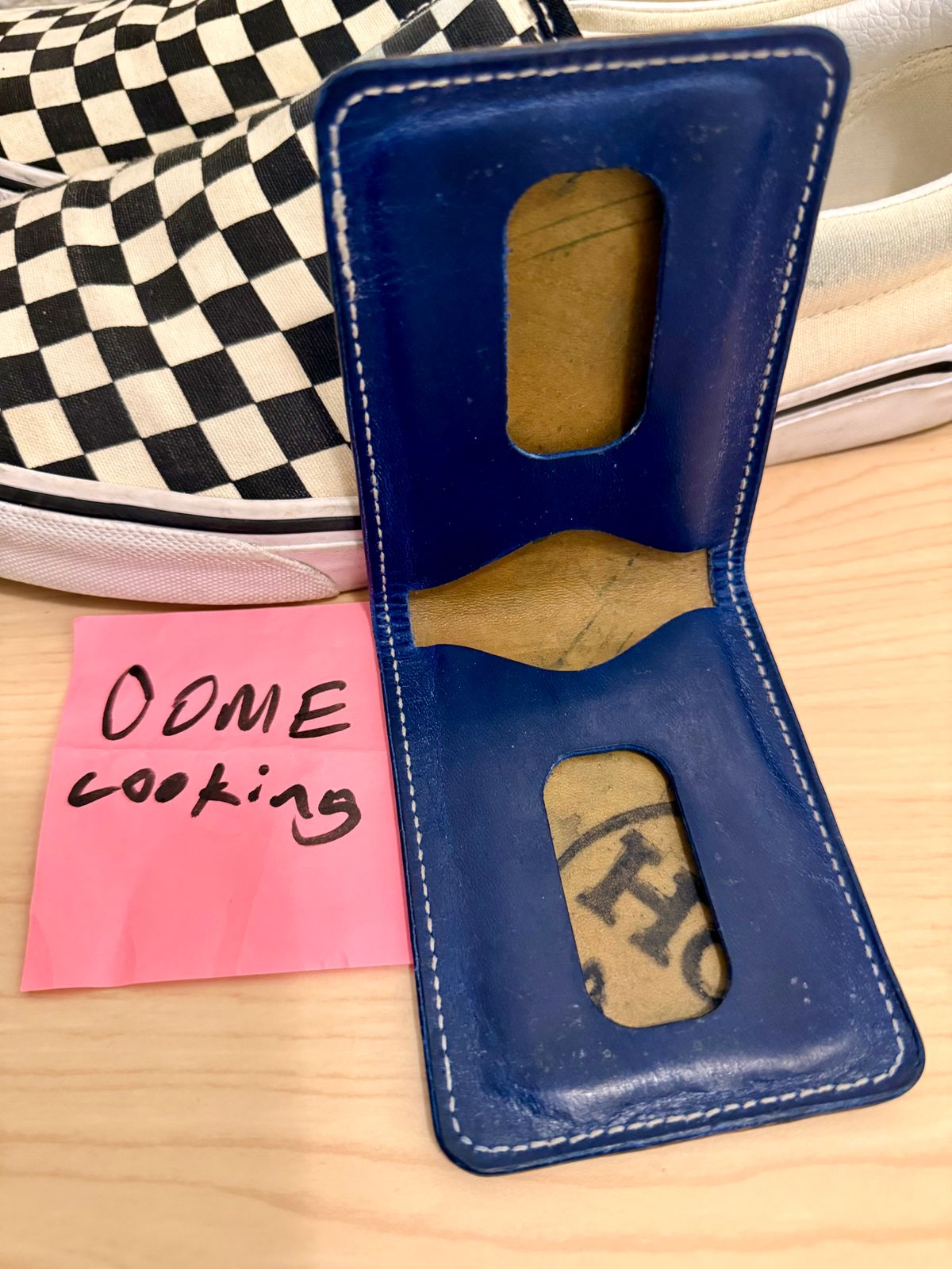 Photo by wk on November 6, 2025 of the Guarded Goods Stronghold Wallet in Navy Shell Cordovan and Navy Cypress Horsehide Horween (USA.