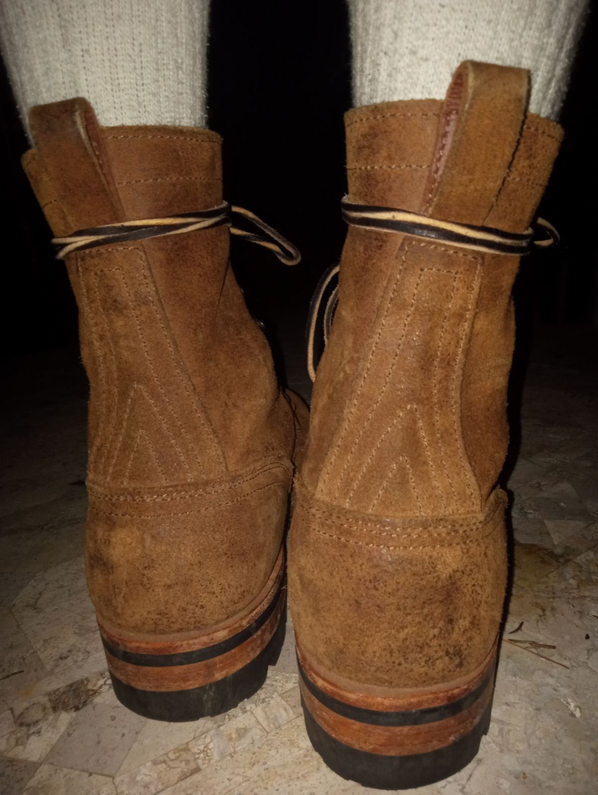 Photo by bootsndogs on November 6, 2024 of the Nicks BuilderPro in Seidel 1964 Brown Roughout.