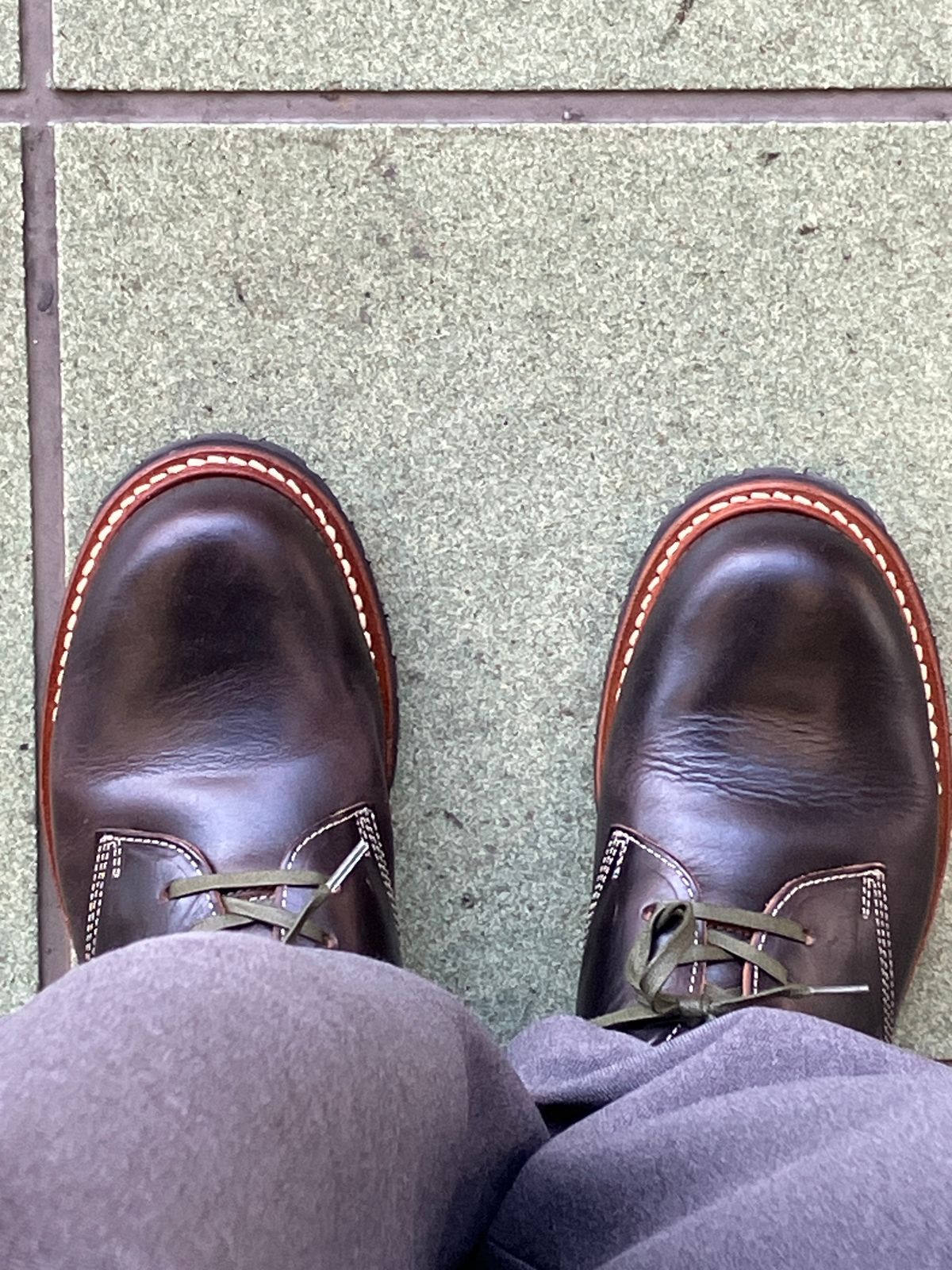 Photo by maru on December 16, 2024 of the Danner Moreland Oxford in Horween Black Chromexcel.