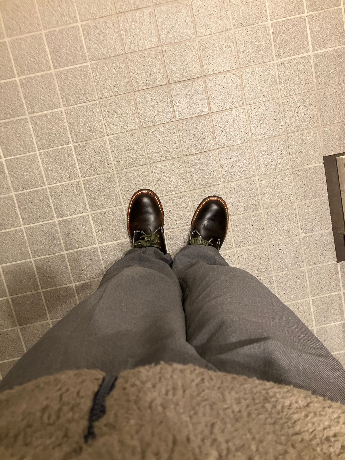 Photo by maru on January 7, 2025 of the Danner Moreland Oxford in Horween Black Chromexcel.