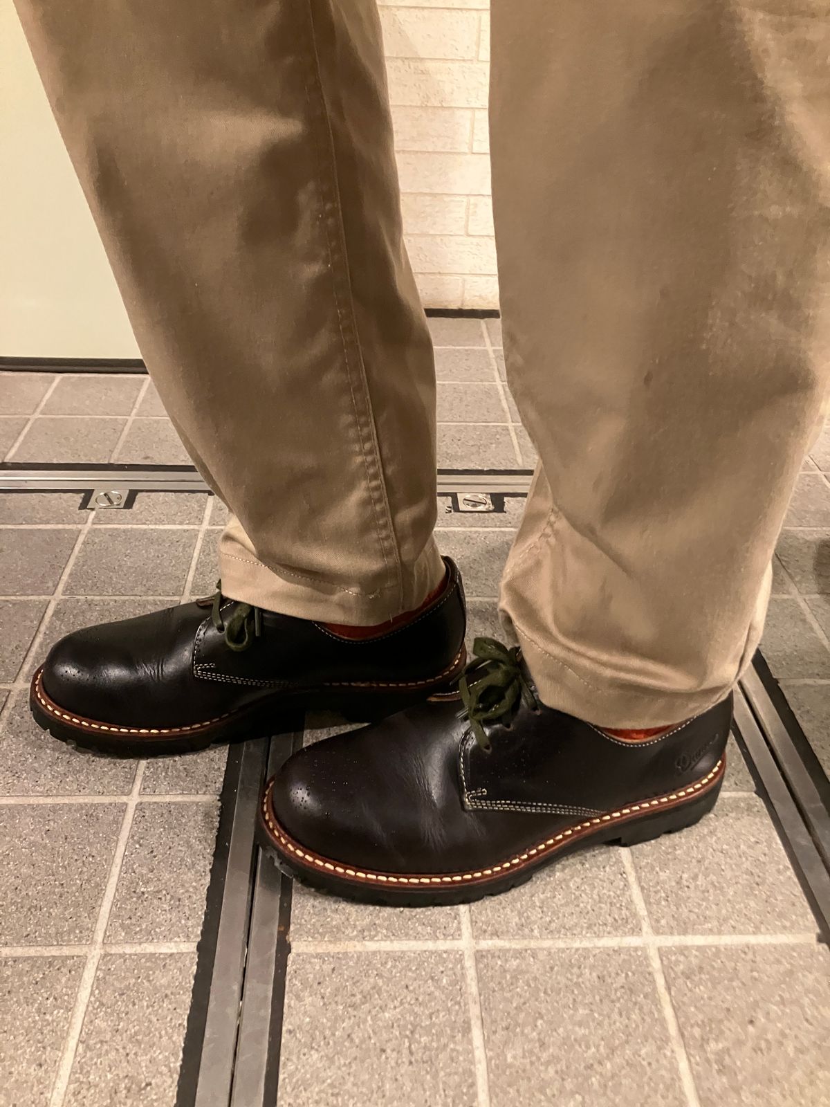 Photo by maru on June 26, 2025 of the Danner Moreland Oxford in Horween Black Chromexcel.
