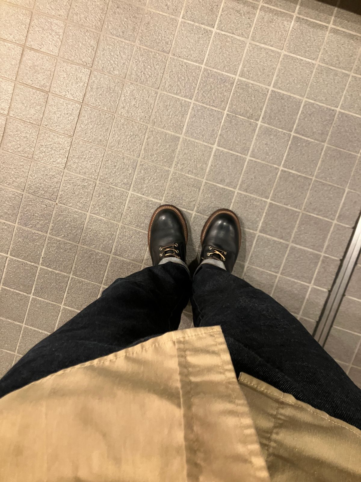 Photo by maru on July 16, 2025 of the Red Wing 8210 Logger Boots in S.B. Foot Black Chrome.