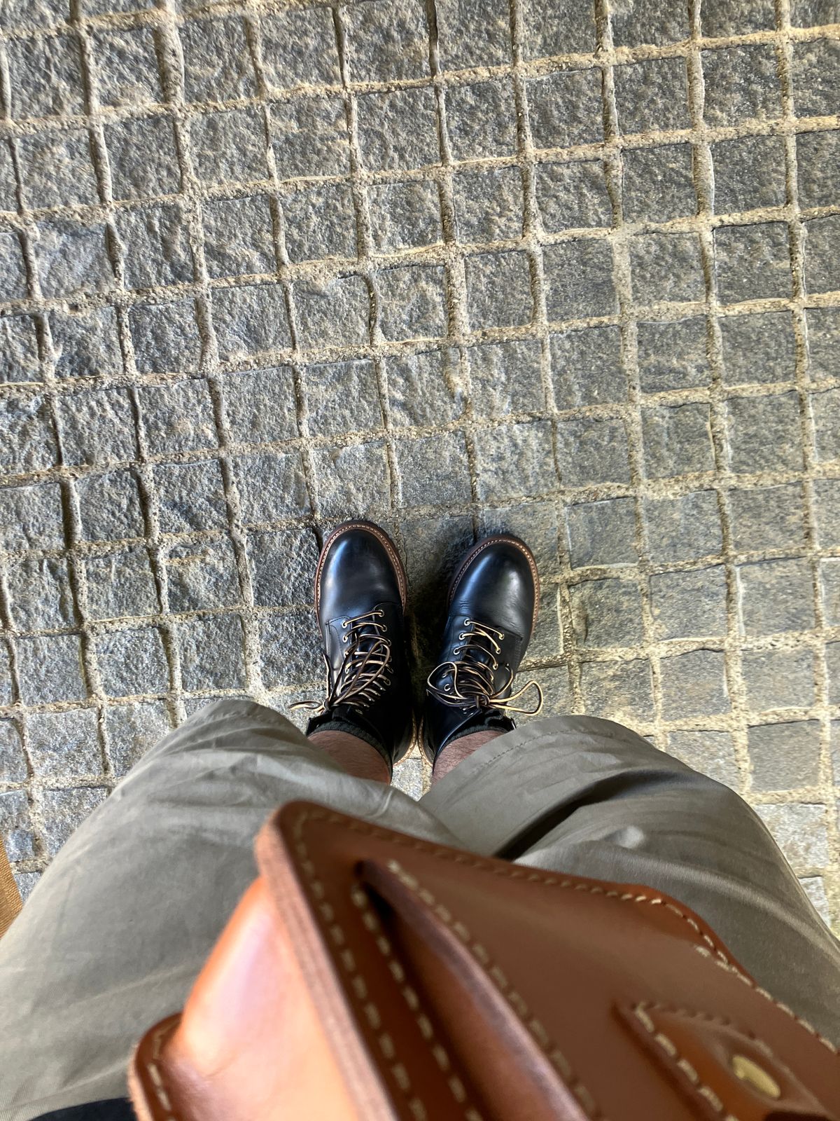 Photo by maru on July 19, 2025 of the Red Wing 8210 Logger Boots in S.B. Foot Black Chrome.